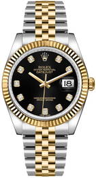 Rolex Datejust 116233 Black Diamond Dial Jubilee Bracelet with Warranty Card