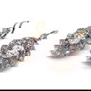 Victorian 18K Yellow Gold Platinum Diamond Earrings 1.54 Ct Old Mine