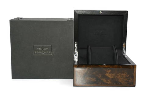 Authentic Breitling Mahogany Presentation Watch Box 8x8x5 Inches: Authentic Breitling Mahogany Presentation Watch Box 8x8x5 Inches This elegant Breitling Mahogany Watch Box is designed for the presentation of a single watch. Crafted from rich mahogany, this authenti