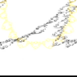 Judith Ripka 2.80ct Diamond 18k Yellow Gold Circle Link Necklace: Judith Ripka 2.80ct Diamond 18k Yellow Gold Circle Link Necklace This exquisite necklace from Judith Ripka features a stunning design crafted from 18k yellow gold with a textured finish. It showcases