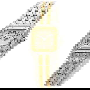 Cartier Panthere SM W25029B6 Women's 2 Row Watch Stainless Steel 18K Yellow Gold: Cartier Panthere SM W25029B6 Women's 2 Row Watch Stainless Steel 18K Yellow Gold Discover elegance with the Cartier Panthere SM 2 Row Watch, a stunning wristwatch designed for women. This timepiece fe