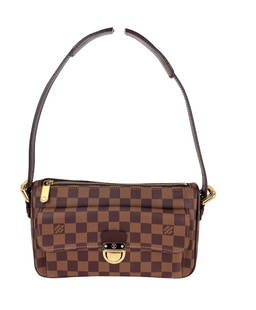 Louis Vuitton Ravello GM Damier Ebene Brown Shoulder Bag: Louis Vuitton Ravello GM Damier Ebene Brown Shoulder Bag The Louis Vuitton Ravello GM Damier Ebene Shoulder Bag is a stylish accessory perfect for casual gatherings or cocktail events. This rectangula