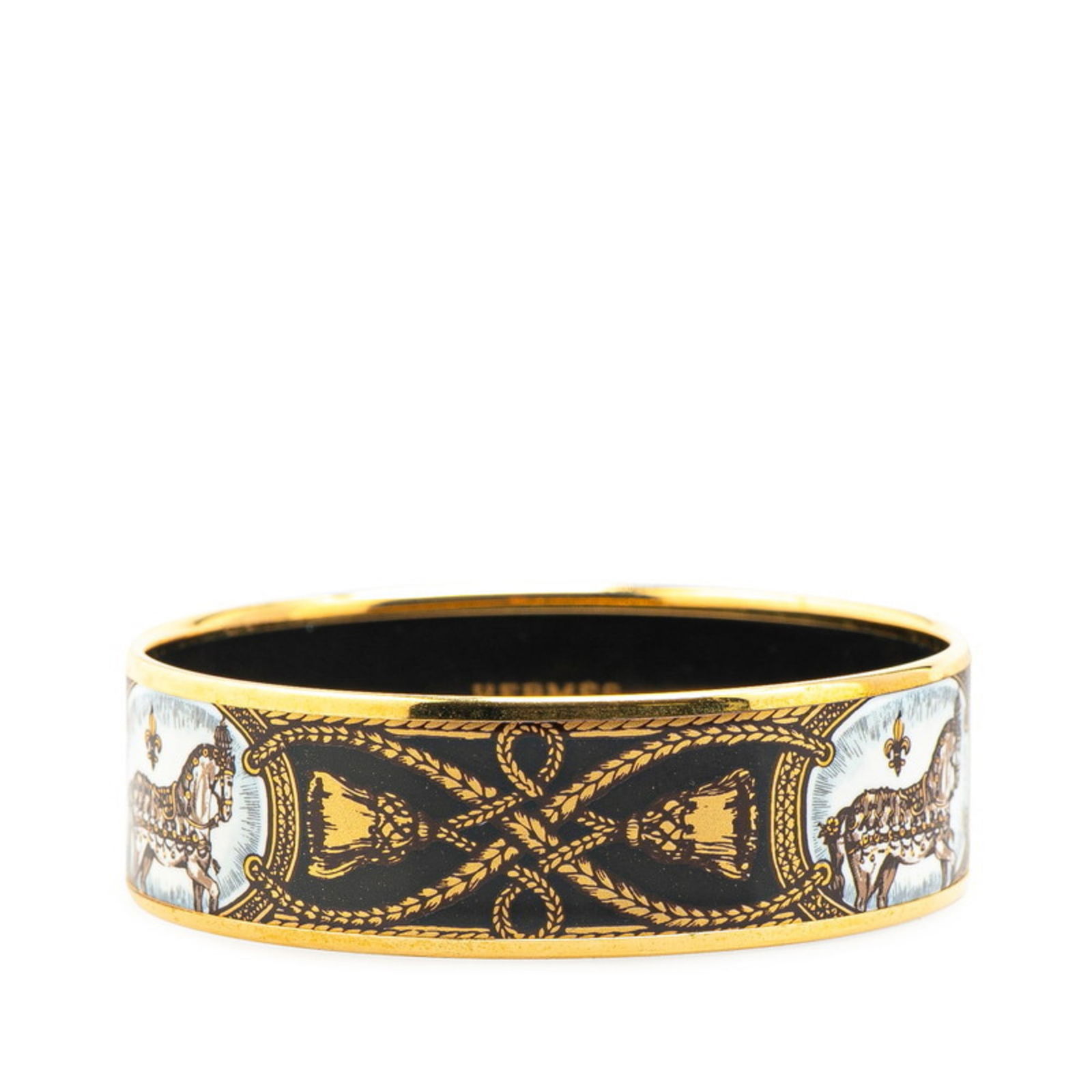 〈最終価格〉Hermes Cheval Double Head Bangle HERMES Logo Cheval Double Horse Head Bangle Bracelet Silver