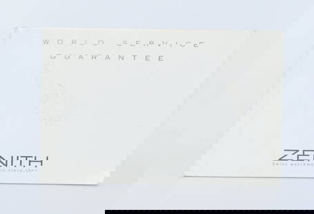 Zenith World Service Booklet Manual for Collectors: Zenith World Service Booklet Manual for Collectors Discover the Zenith World Service Booklet Manual, an essential guide for enthusiasts and collectors alike. This pre-owned manual provides valuable in