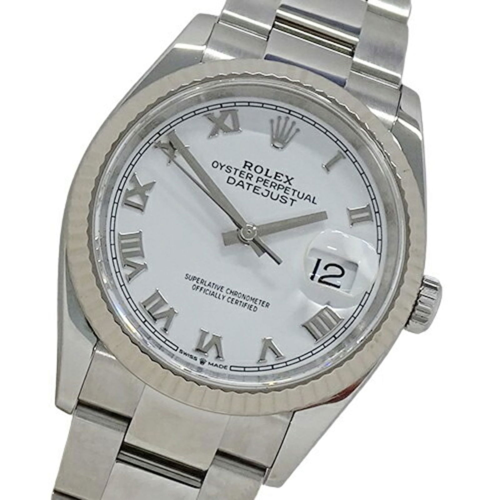 Rolex Datejust 126234 Men's Automatic Watch 36mm White Dial Stainless Steel White Gold: Rolex Datejust 126234 Men's Automatic Watch 36mm White Dial Stainless Steel White Gold This Rolex Datejust 126234 is a distinguished men's wristwatch that showcases a harmonious blend of stainless ste