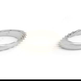 Cartier Platinum 3.5mm Dome Wedding Band Ring Cert. US 7.25: Cartier Platinum 3.5mm Dome Wedding Band Ring Cert. US 7.25 This exquisite wedding band ring by Cartier is crafted from high-quality platinum, featuring a sleek, high-polished finish. The ring showcas