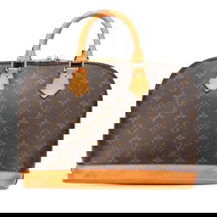 Louis Vuitton Monogram Alma PM Brown Canvas Handbag: Louis Vuitton Monogram Alma PM Brown Canvas Handbag The Louis Vuitton Monogram Alma PM is a stylish handbag crafted from durable monogram canvas, accented with vachetta leather trim and rolled handles