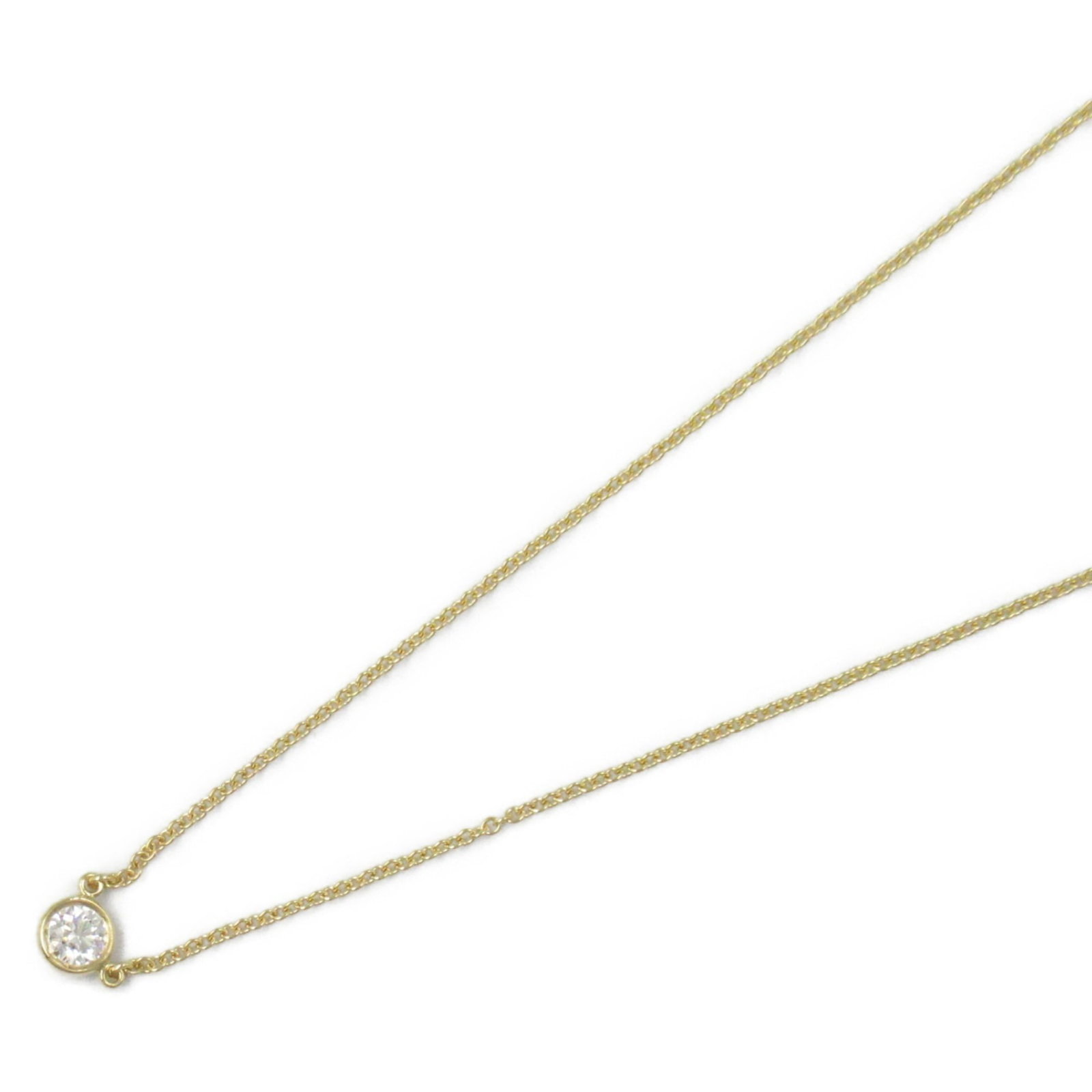 Tiffany & Co. By the Yard Necklace 18K Yellow Gold Diamond: Tiffany & Co. By the Yard Necklace 18K Yellow Gold Diamond This stunning Tiffany & Co. By the Yard Necklace showcases the elegance of 18K yellow gold paired with sparkling diamonds. Designed for women