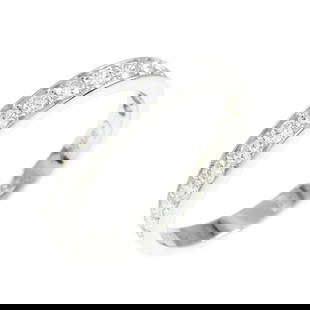 Cartier Women's Platinum Diamond Wedding Band Ring: Cartier Women's Platinum Diamond Wedding Band Ring This exquisite Cartier wedding band ring is crafted from high-quality platinum and features a beautiful diamond. Designed specifically for women, it