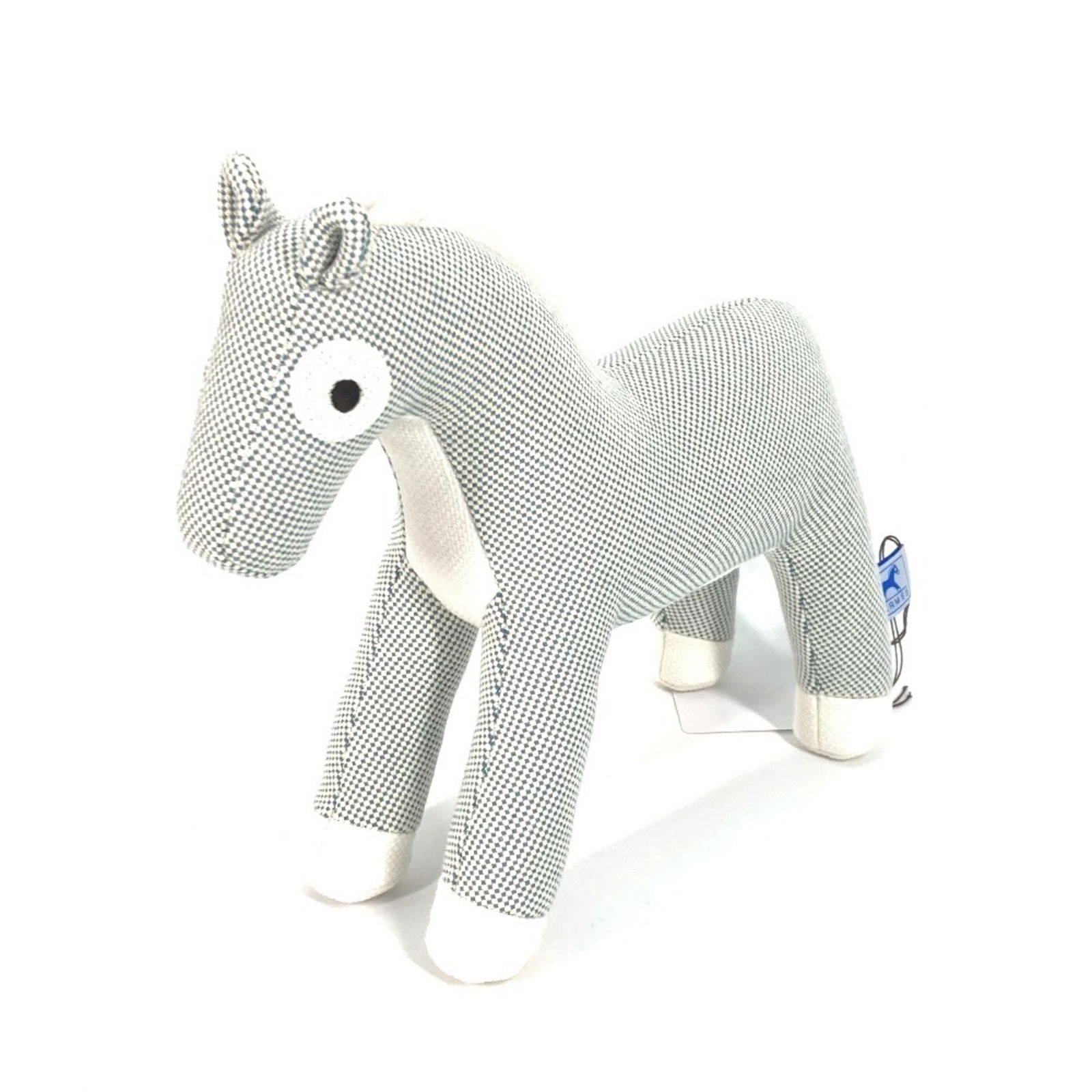 HERMES Blue Cotton Horse Plush Toy 9.06 x 10.63 Kids: HERMES Blue Cotton Horse Plush Toy 9.06 x 10.63 Kids This charming plush toy from Hermes features a delightful horse design, perfect for kids. Crafted from soft cotton in a soothing blue hue, it adds