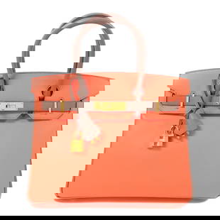 HERMES Birkin 30 Handbag Epsom Leather Red Brown GHW: HERMES Birkin 30 Handbag Epsom Leather Red Brown GHW Introducing the HERMES Birkin 30 Hand Bag, a stunning blend of elegance and functionality. Crafted from premium Epsom leather, this handbag feature