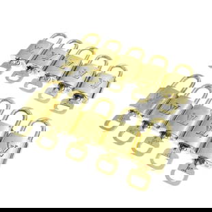 Louis Vuitton Gold-tone 10 Piece Padlock & Key Charm Set Luxury Accessories: Louis Vuitton Gold-tone 10 Piece Padlock & Key Charm Set Luxury Accessories Enhance your collection with this exquisite 10 Piece Set of Padlock & Key Bag Accessories Charm by Louis Vuitton. Crafted in