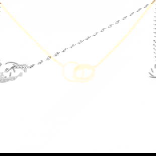 Cartier Baby Love Necklace 18K Pink Gold Diamond Pendant 44cm: Cartier Baby Love Necklace 18K Pink Gold Diamond Pendant 44cm This exquisite Cartier Baby Love Necklace is crafted from luxurious 18K pink gold, making it a perfect accessory for any elegant woman. Th