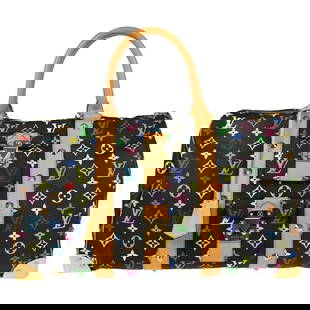 Louis Vuitton Monogram Multicolor Speedy 45 Handbag M92640 Black Canvas: Louis Vuitton Monogram Multicolor Speedy 45 Handbag M92640 Black Canvas Introducing the Louis Vuitton Black Monogram Multicolor Speedy 45 Handbag, a perfect blend of style and functionality. This medi