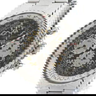 Breitling Navitimer Cosmonaute A12019 Stainless Steel Men's Chronograph Watch: Breitling Navitimer Cosmonaute A12019 Stainless Steel Men's Chronograph Watch Discover the precision and elegance of the Breitling Navitimer Cosmonaute A12019 wristwatch. This stunning timepiece featu