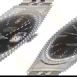 Rolex Datejust 16220 Black Dial Stainless Steel Automatic 36mm Men's Watch: Rolex Datejust 16220 Black Dial Stainless Steel Automatic 36mm Men's Watch This Rolex Datejust wristwatch combines elegance and functionality with its classic black dial and stainless steel constructi