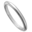 Tiffany & Co. Milgrain Band Ring Pt950 2mm Size 12.5 Women's