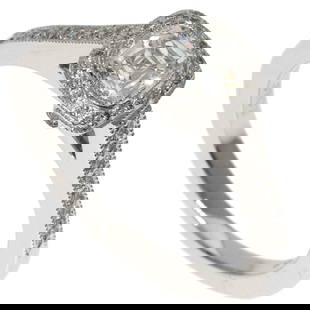 Tiffany Legacy Platinum Diamond Band Ring for Women: Tiffany Legacy Platinum Diamond Band Ring for Women This exquisite Tiffany Legacy Diamond Ring is crafted from premium Platinum PT950, making it a luxurious choice for women. Featuring a stunning diam