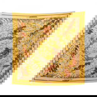 Hermes Carre 90 Casse Noisette Silk Scarf Women Multicolor Yellow: Hermes Carre 90 Casse Noisette Silk Scarf Women Multicolor Yellow This exquisite Hermes Carre 90 Casse Noisette silk scarf for women showcases a vibrant multicolor design featuring striking shades of