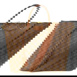 Louis Vuitton N63169 Belmont Damier Ebene Tote Bag 28cm x 41cm: Louis Vuitton N63169 Belmont Damier Ebene Tote Bag 28cm x 41cm Elevate your style with the Louis Vuitton Belmont Tote Bag, part of the iconic Damier collection. Crafted from durable Damier Canvas in a