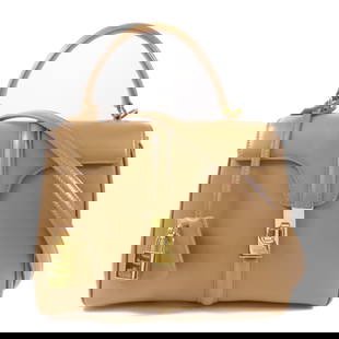 CELINE 2 Way Shoulder Bag Beige Calfskin Leather 188003BEY.38NO: CELINE 2 Way Shoulder Bag Beige Calfskin Leather 188003BEY.38NO This exquisite CELINE 2 Way Shoulder Bag is crafted from luxurious calfskin leather in a sophisticated beige hue. Designed for versatili