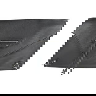 Balenciaga Paper Zip Around Sight Clutch Bag 357328 Black Calf Leather 20cm x 29.5cm x 6cm: Balenciaga Paper Zip Around Sight Clutch Bag 357328 Black Calf Leather 20cm x 29.5cm x 6cm This Balenciaga Paper Zip Around Sight Clutch Bag is a stylish accessory crafted from premium black calf leat