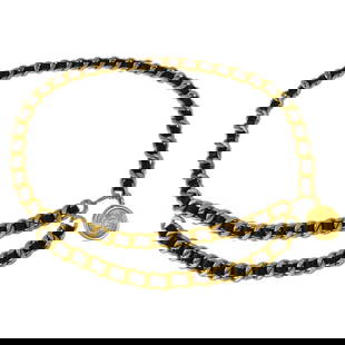 Chanel Gold Black Medallion Chain Belt Leather Style: Chanel Gold Black Medallion Chain Belt Leather Style Elevate your style with this Chanel Gold Black Medallion Chain Belt. This one-size belt features a stunning black leather design complemented by go