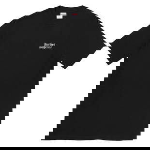 Supreme x Hardies Dog Black Graphic Tee: Supreme x Hardies Dog Black Graphic Tee Elevate your streetwear collection with the Supreme x Hardies Dog Black Tee. This exclusive collaboration features a striking design, perfect for making a state