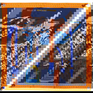 Hermes Carre 90 Dignitary's Saddle Silk Scarf Multicolor Women: Hermes Carre 90 Dignitary's Saddle Silk Scarf Multicolor Women This exquisite Hermes Carre 90 SELLE DE DIGNITAIRE scarf is a stunning addition to any wardrobe. Crafted from luxurious silk, it features