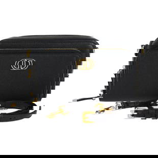 Christian Dior Caro Double Pouch Black Leather Shoulder Bag Gold Hardware: Christian Dior Caro Double Pouch Black Leather Shoulder Bag Gold Hardware Elevate your style with the Christian Dior Caro Double Pouch Shoulder Bag. This versatile accessory serves as a clutch bag, ha