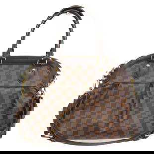 Louis Vuitton Damier Trevi PM N51997 Handbag Shoulder Bag Ebene 24cm x 34cm: Louis Vuitton Damier Trevi PM N51997 Handbag Shoulder Bag Ebene 24cm x 34cm Introducing the Louis Vuitton Damier Trevi PM N51997, a stylish women's handbag and shoulder bag crafted from luxurious Dami