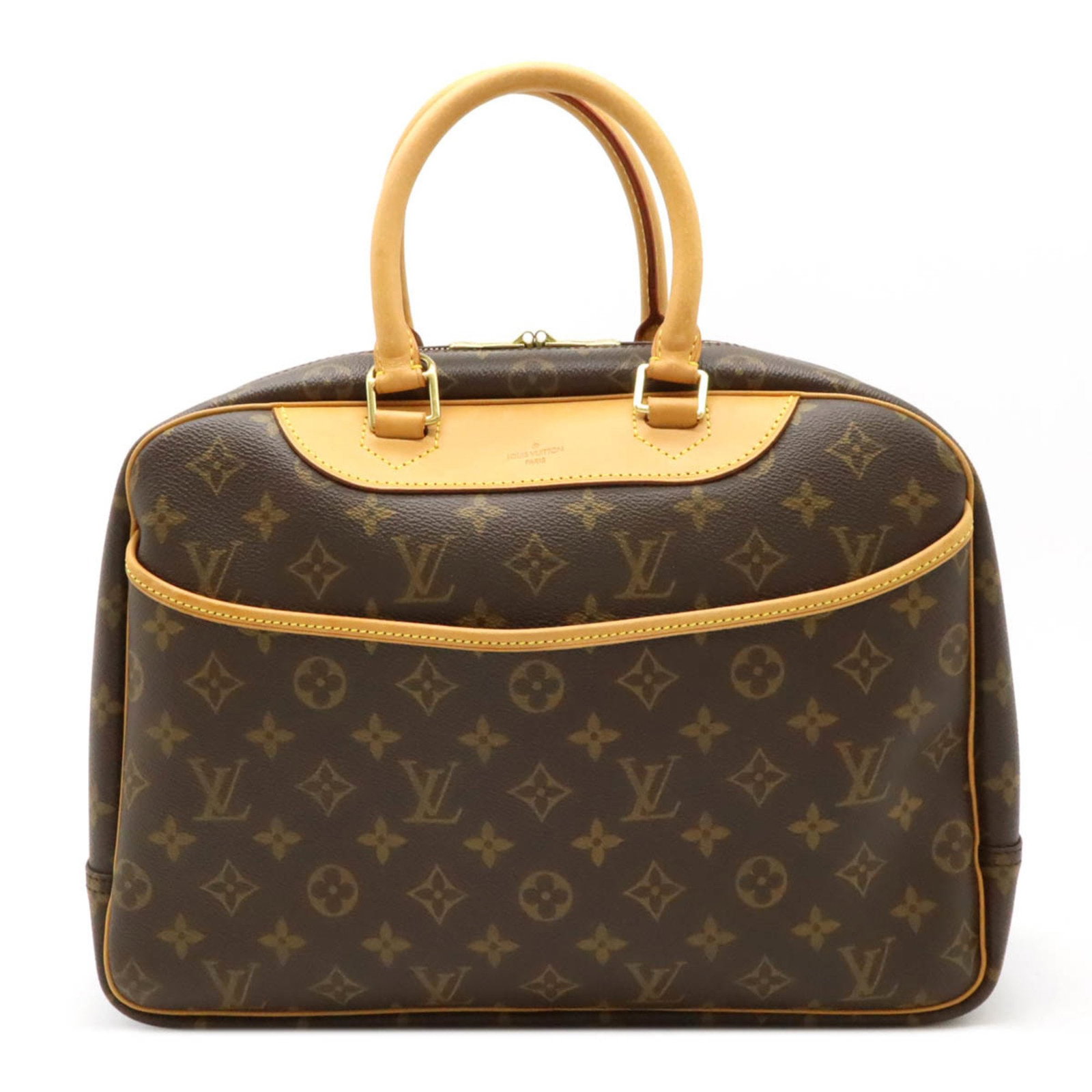 Louis Vuitton Monogram Bowling Vanity Deauville Handbag M47270 for Women: Louis Vuitton Monogram Bowling Vanity Deauville Handbag M47270 for Women The Louis Vuitton Monogram Bowling Vanity Deauville Handbag is a stylish accessory designed for women. Crafted from premium Mon