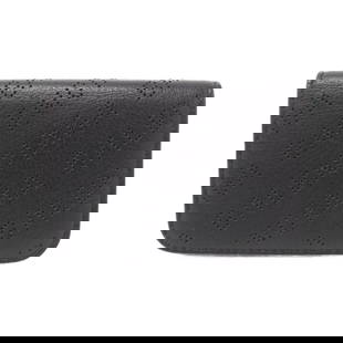 Balenciaga Black Calfskin Cash Mini Wallet 593813 D6WZN: Balenciaga Black Calfskin Cash Mini Wallet 593813 D6WZN This Balenciaga Cash Mini Wallet is a stylish and functional accessory, designed for both men and women. Crafted from high-quality calfskin leat