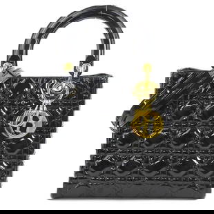 Christian Dior Black Patent Leather Shoulder Handbag with Gold Hardware: Christian Dior Black Patent Leather Shoulder Handbag with Gold Hardware This elegant Christian Dior handbag features a stylish shoulder bag design crafted from premium patent leather in a sophisticate