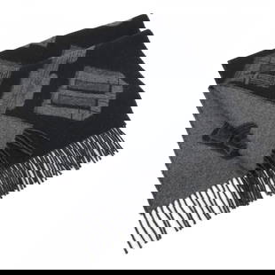 Hermes Cashmere Shawl Scarf Black Gray 1.7m x 40.5cm: Hermes Cashmere Shawl Scarf Black Gray 1.7m x 40.5cm Elevate your wardrobe with this luxurious Hermes scarf, a versatile shawl suitable for both women and men. Crafted from soft cashmere, it features