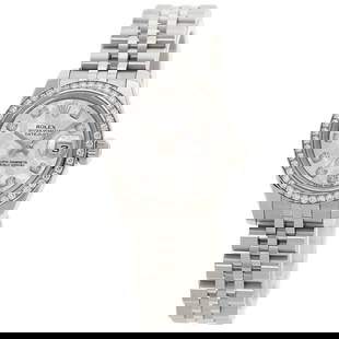 Rolex 179384G Datejust Women's Watch Stainless Steel 10P Diamond Crystal: Rolex 179384G Datejust Women's Watch Stainless Steel 10P Diamond Crystal This exquisite Rolex 179384G Datejust wristwatch is designed for women, featuring a stunning 10P diamond crystal. The case and