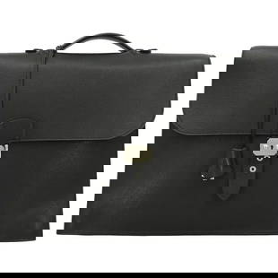 Hermes Black Vache Liegee Sac a Depeches 41 Briefcase Leather Vintage: Hermes Black Vache Liegee Sac a Depeches 41 Briefcase Leather Vintage The Hermes Black Vache Liegee Sac a Depeches 41 Briefcase is a sophisticated accessory designed for casual occasions. Crafted from