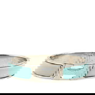 Hermes Click-Clack H PM Bangle Women's Light Blue Silver 16cm: Hermes Click-Clack H PM Bangle Women's Light Blue Silver 16cm The Hermes Click-Clack H PM Bangle combines elegance and style with its light blue and silver color scheme. This exquisite bangle is desig