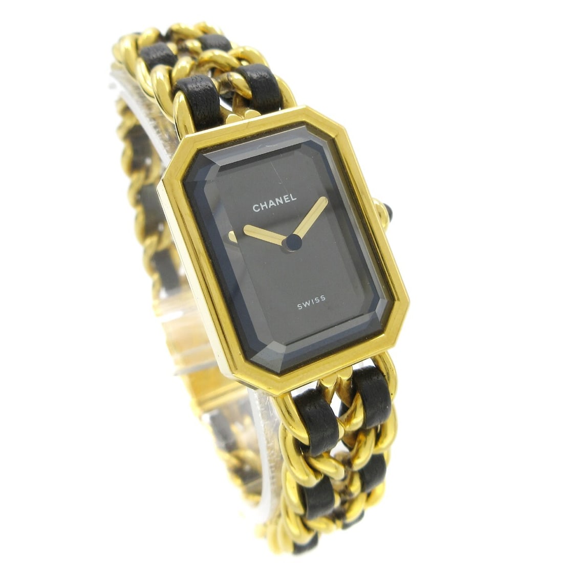 Chanel Premiere C.B.11824 Quartz Black Gold Wristwatch Luxury: Chanel Premiere C.B.11824 Quartz Black Gold Wristwatch Luxury This exquisite Chanel Premiere wristwatch combines elegance with functionality. Featuring a classic analog display, the watch is powered b