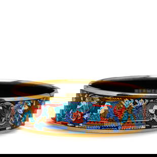 Hermes GM Cloisonne Bangle Blue Multi-Color 19cm Women's Jewelry: Hermes GM Cloisonne Bangle Blue Multi-Color 19cm Women's Jewelry Elevate your accessory collection with this exquisite Hermes GM cloisonne bangle. Crafted for women, this stunning piece features a vib