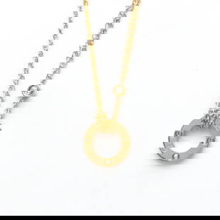 Cartier Love Circle Necklace B7224509 18K Pink Gold Diamond Pendant 0.03ct: Cartier Love Circle Necklace B7224509 18K Pink Gold Diamond Pendant 0.03ct This exquisite Cartier Love Circle Necklace B7224509 is a stunning fashion pendant designed for both men and women. Crafted f