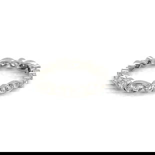 Tiffany & Co. Jazz Diamond Platinum Eternity Band Ring 950 3mm Size 5.5: Tiffany & Co. Jazz Diamond Platinum Eternity Band Ring 950 3mm Size 5.5 Crafted by the esteemed Tiffany & Co., this Jazz Diamond Platinum Eternity Band Ring is a testament to timeless elegance and mas