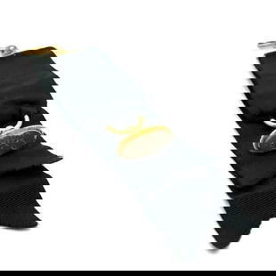 Antique Victorian 14k Yellow Gold Monogrammed GEC Fob Vest Clip with Black Ribbon: Antique Victorian 14k Yellow Gold Monogrammed GEC Fob Vest Clip with Black Ribbon This exquisite Antique Victorian fob vest clip showcases a beautifully monogrammed "GEC" engraving, crafted in 14k yel