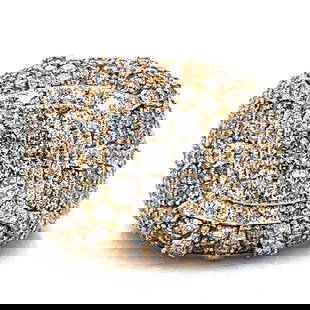 10K Yellow Gold Diamond Ring 7.50 Ct with 350 Diamonds F-H Clarity: 10K Yellow Gold Diamond Ring 7.50 Ct with 350 Diamonds F-H Clarity This exquisite 10K Yellow Gold Diamond Ring features approximately 350 diamonds, totaling an impressive 7.50 carats. The diamonds sho