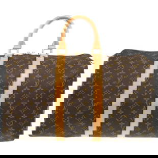 Louis Vuitton Keepall 45 Monogram Boston Bag Brown Gold Hardware: Louis Vuitton Keepall 45 Monogram Boston Bag Brown Gold Hardware The Louis Vuitton Keepall 45 Monogram Boston Bag is a luxurious travel companion crafted from signature monogram canvas. This stylish a