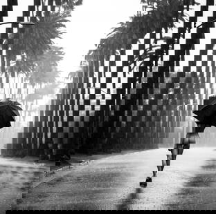 Brendan North Rain on Rodeo Limited Edition Black and White Photography 18 x 18: Brendan North Rain on Rodeo Limited Edition Black and White Photography 18 x 18 Experience the captivating imagery of "Rain on Rodeo," a stunning black and white photograph by renowned Los Angeles-bas