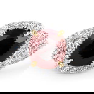 GIA 4.13ct Ruby Diamond Halo Ring 18k: GIA 4.13ct Ruby Diamond Halo Ring 18k This exquisite GIA certified 4.13ct ruby and diamond three-stone halo ring is a true statement piece. Featuring a stunning "pigeon blood" oval cut ruby from Burma