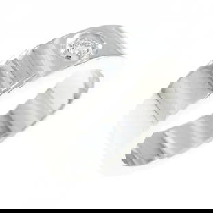 Cartier Love Ring 18K White Gold with Diamond Women's Band: Cartier Love Ring 18K White Gold with Diamond Women's Band This exquisite Cartier Love Ring is a stunning symbol of love and commitment. Crafted from luxurious 18K white gold, it features a sparkling