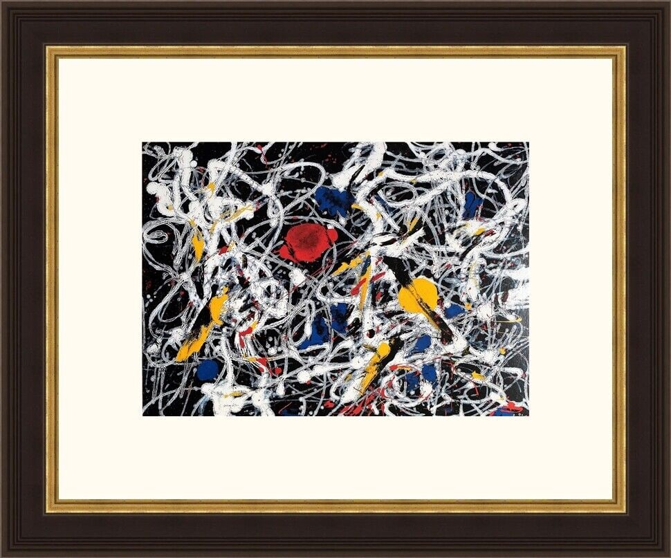 Jackson Pollock Number 15 Custom Framed Abstract Print 22 x 18: Jackson Pollock Number 15 Custom Framed Abstract Print 22 x 18 This stunning reproduction of Jackson Pollock's "Number 15" is a beautifully custom framed piece that enhances any art collection. The ar