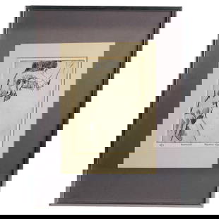 Limited Edition Pencil Signed Nude Woman Sketch 5/6 Elayne Frozen: Limited Edition Pencil Signed Nude Woman Sketch 5/6 Elayne Frozen This limited edition sketch features a beautifully rendered nude woman, pencil signed "5/6 Elayne Frozen 10/66". The artwork is framed